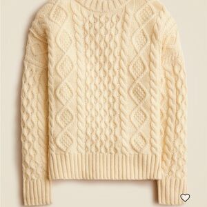 J. Crew Cream Cable Knit Sweater